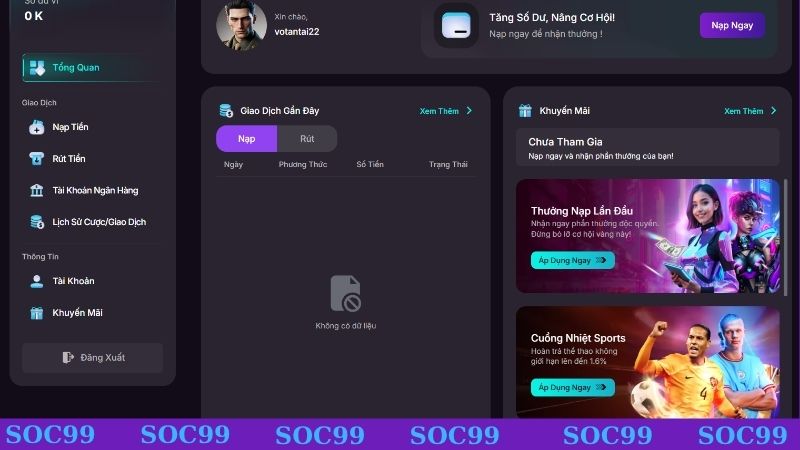 Câu hỏi liên quan về tài khoản cá cược SOC99
